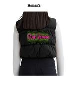 Load image into Gallery viewer, *Specialty Collection BLINGED TEAM NAME Burst WOMEN'S cropped puffer vest
