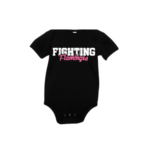 Fighting Flamingos Baby Onesie