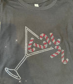 Load image into Gallery viewer, Holiday Martini Bling T-shirt
