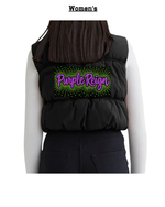 Load image into Gallery viewer, *Specialty Collection BLINGED TEAM NAME Burst WOMEN'S cropped puffer vest
