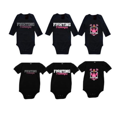 Fighting Flamingos Baby Onesie