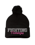 Load image into Gallery viewer, Fighting Flamingos Pom Hat
