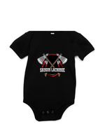 Load image into Gallery viewer, Saugus Lacrosse short sleeve baby onesie DTF (non bling)
