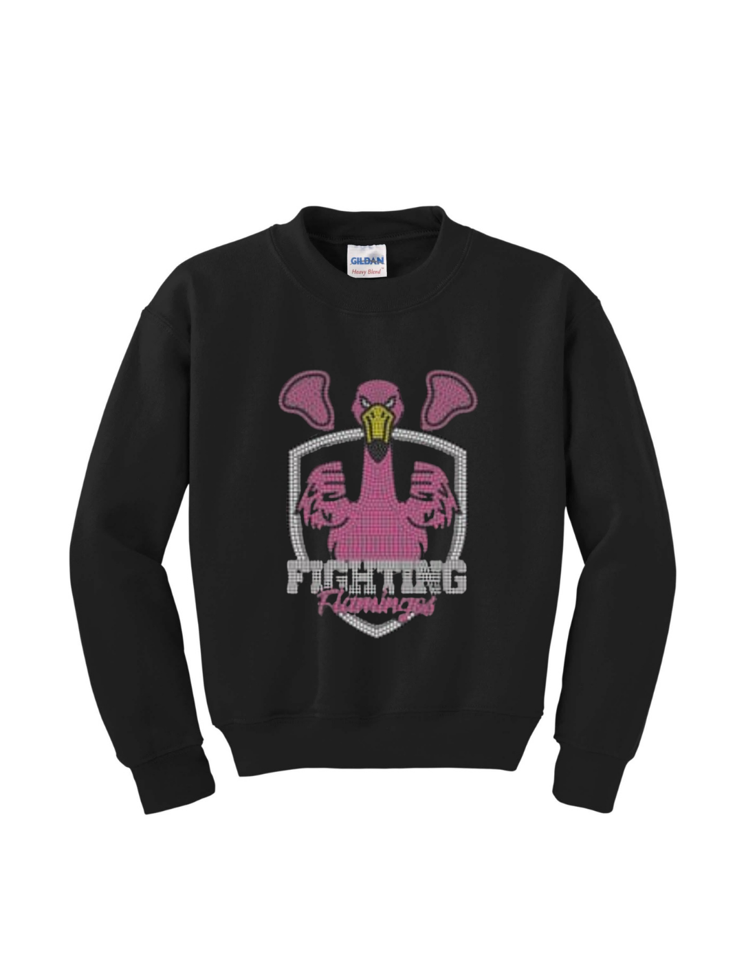 Fighting Flamingos crewneck sweatshirt BLING