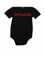 Load image into Gallery viewer, Saugus Lacrosse short sleeve baby onesie BLING
