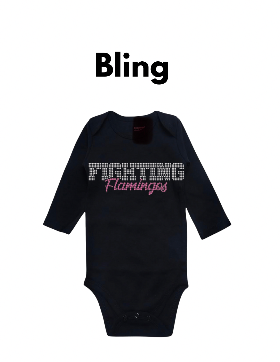 Fighting Flamingos Baby Onesie