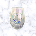 Load image into Gallery viewer, Mom Love Stemless Iridescent Wine Glass
